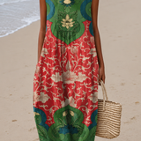 Iona | Boemski Print Midi Haljina