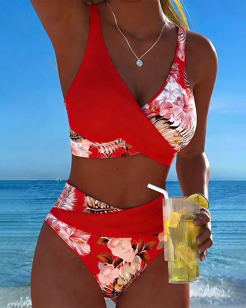 Jolina™ | Bikini sa cvetnim printom i kontrastom