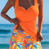 Abigail™ | Elegantni tankini sa tropskom suknjom
