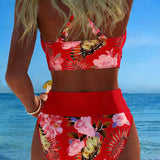 Jolina™ | Bikini sa cvetnim printom i kontrastom
