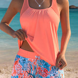 Barbara™ | Elegantan ocean print tankini sa razdvajanjem
