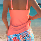Barbara™ | Elegantan ocean print tankini sa razdvajanjem