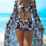 Gabriela™ | Kompletnu bikinija od 3 dela sa printom