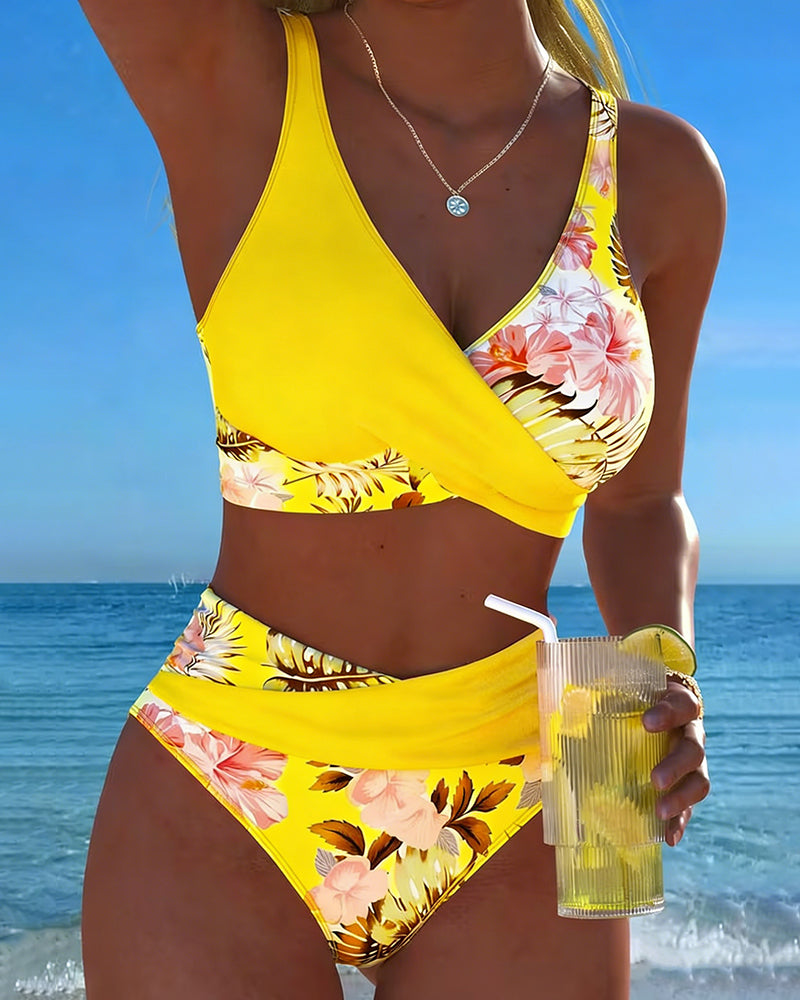 Jolina™ | Bikini sa cvetnim printom i kontrastom
