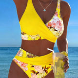 Jolina™ | Bikini sa cvetnim printom i kontrastom