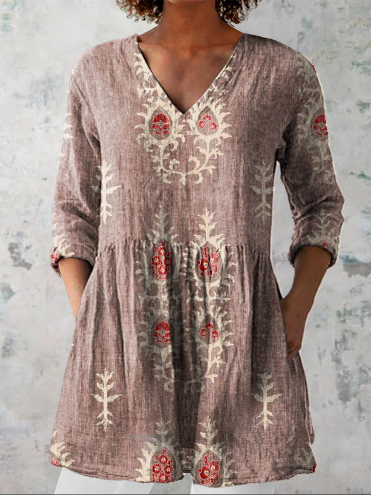 Elise | Dugačka V-izrezana Bluza