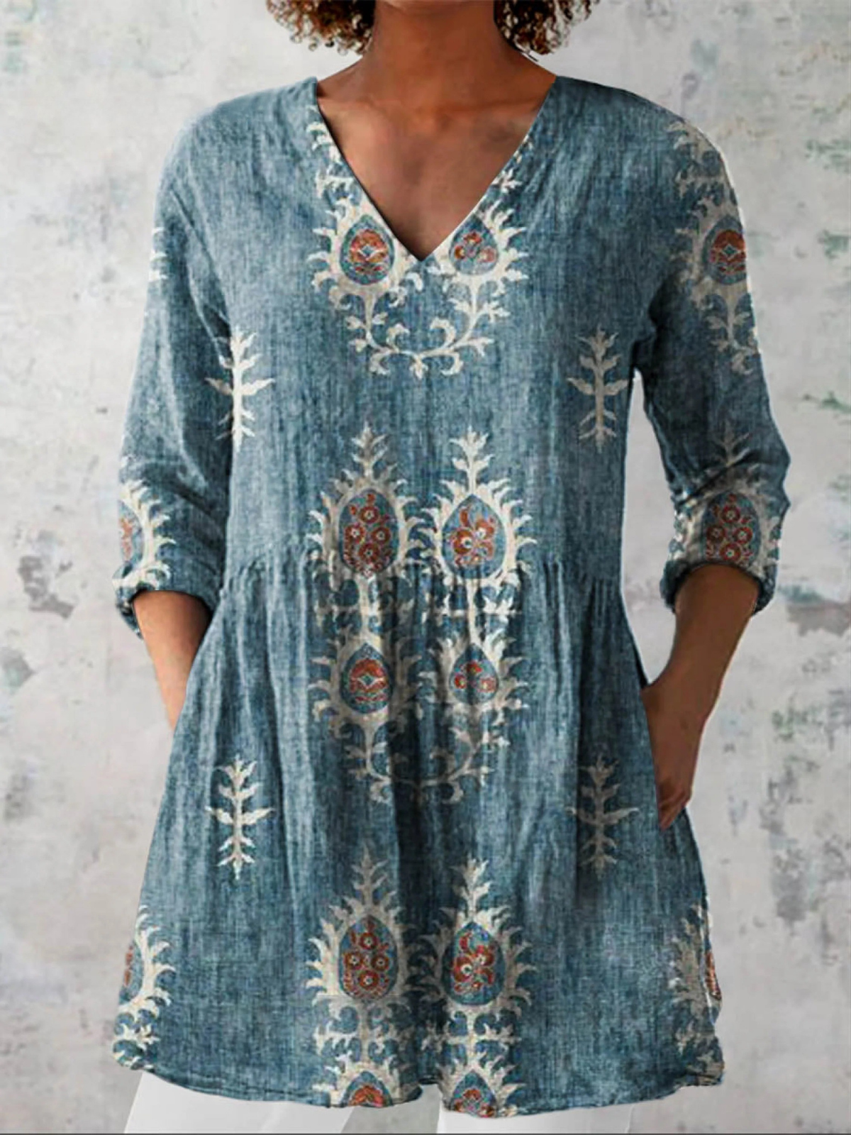Elise | Dugačka V-izrezana Bluza