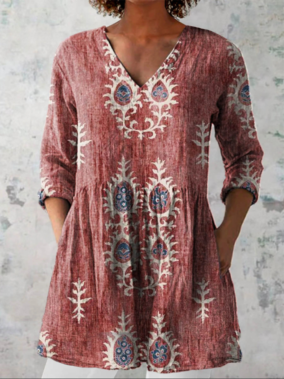 Elise | Dugačka V-izrezana Bluza