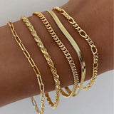 Emilia - Set narukvica od 5 komada u zlatu