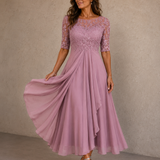 Marija | Elegantna Haljina od Čipke i Šifona