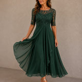 Marija | Elegantna Haljina od Čipke i Šifona