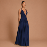 Haljina Milica™ - Fluidna Elegancija sa Halter Izrezom