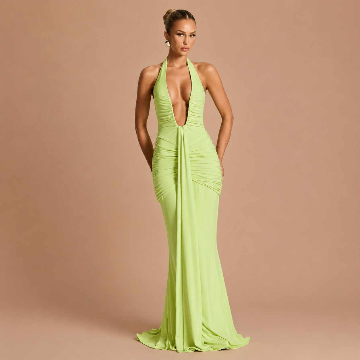 Haljina Jovana™ - Fluidna Elegancija sa Opuštenim Dekolteom