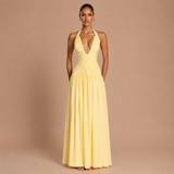 Haljina Milica™ - Fluidna Elegancija sa Halter Izrezom