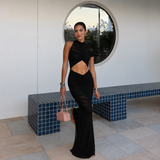 Ivana - Duga haljina sa rupicom i otvorenim strukom u silueti sirene