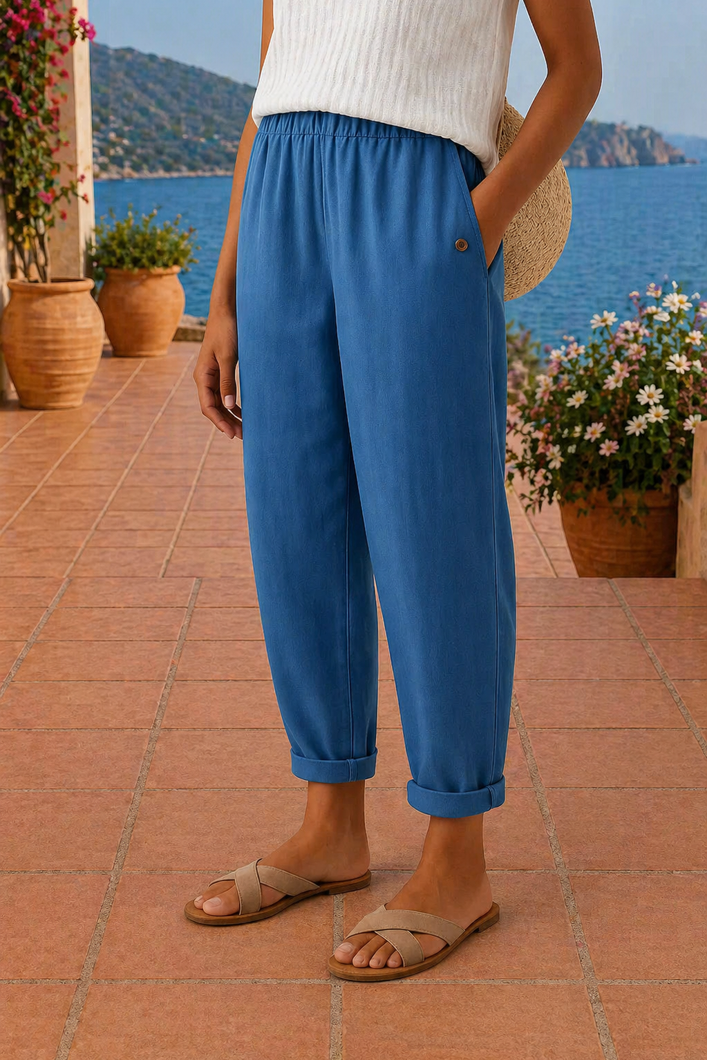 Dragona | Prozračne lanene pantalone