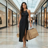 Valentina | Midi Haljina sa Preklopljenim Dekolteom
