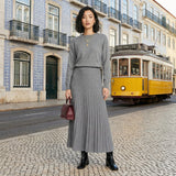 Filipa - Set Pletenina i Plisirana Suknja