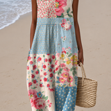Karolina | Patchwork Cvjetna Midi Haljina