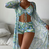 Gabriela™ | Kompletnu bikinija od 3 dela sa printom