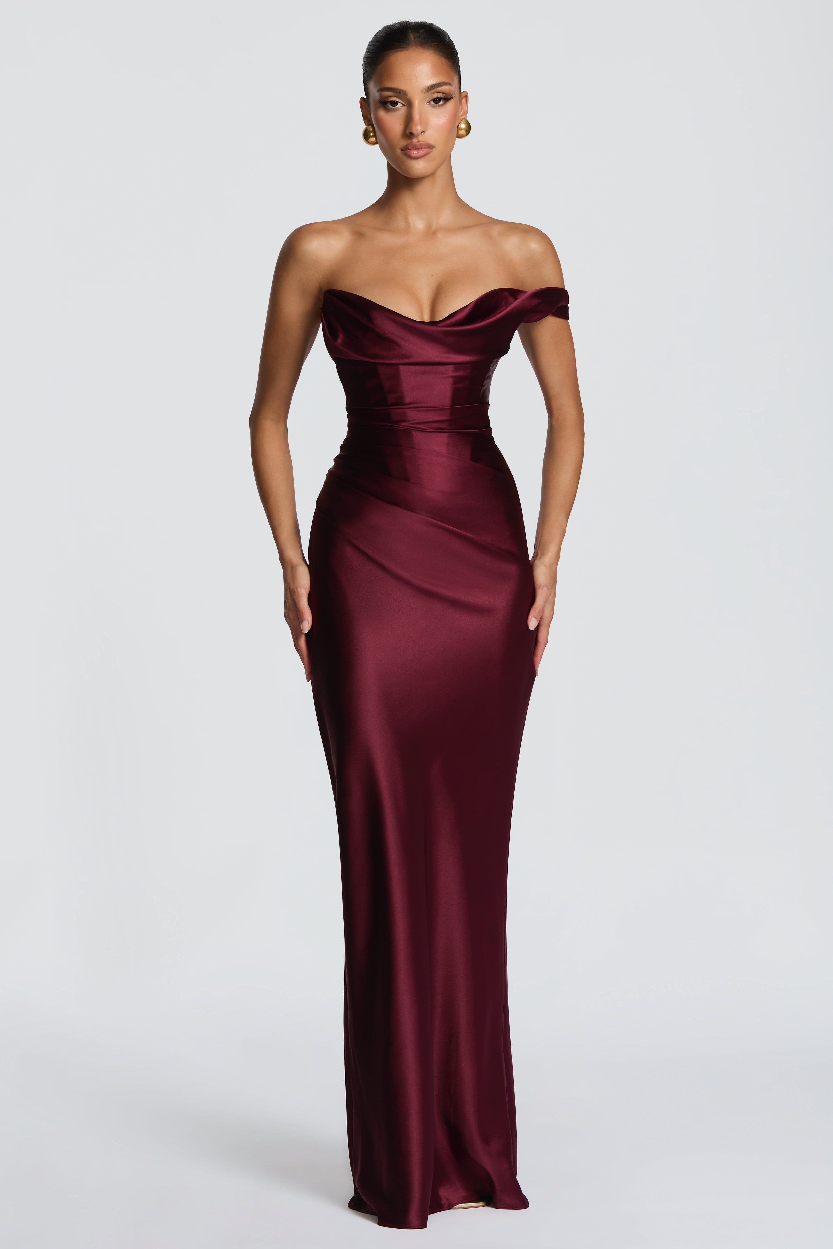 Haljina Ana™ - Asimetrična Elegancija sa Satenskim Tokom