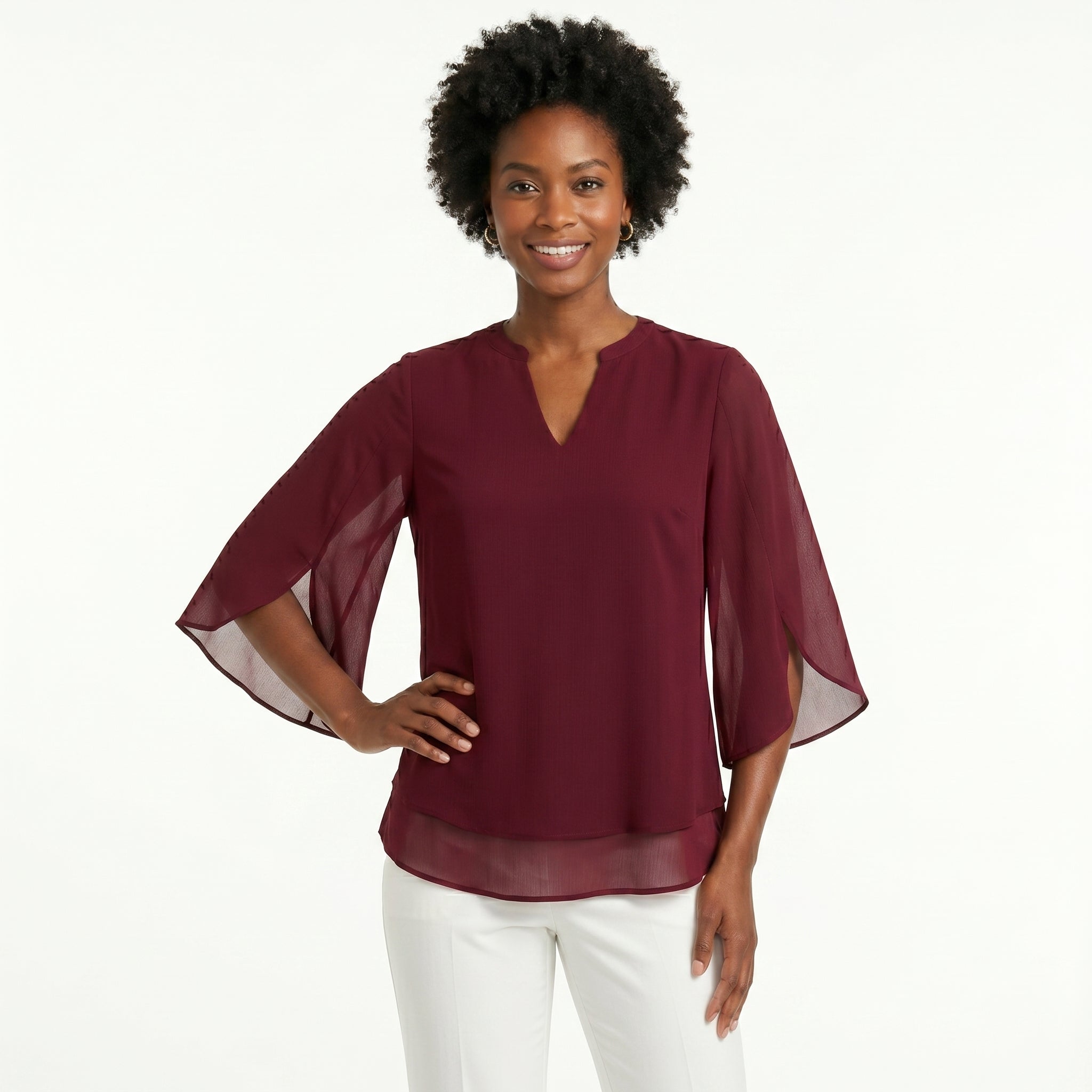Francisca | Bluza sa Rukavima od Volana