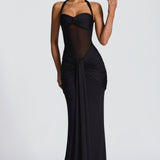 Haljina Nina™ - Zanosna Elegancija sa Drape Efektom