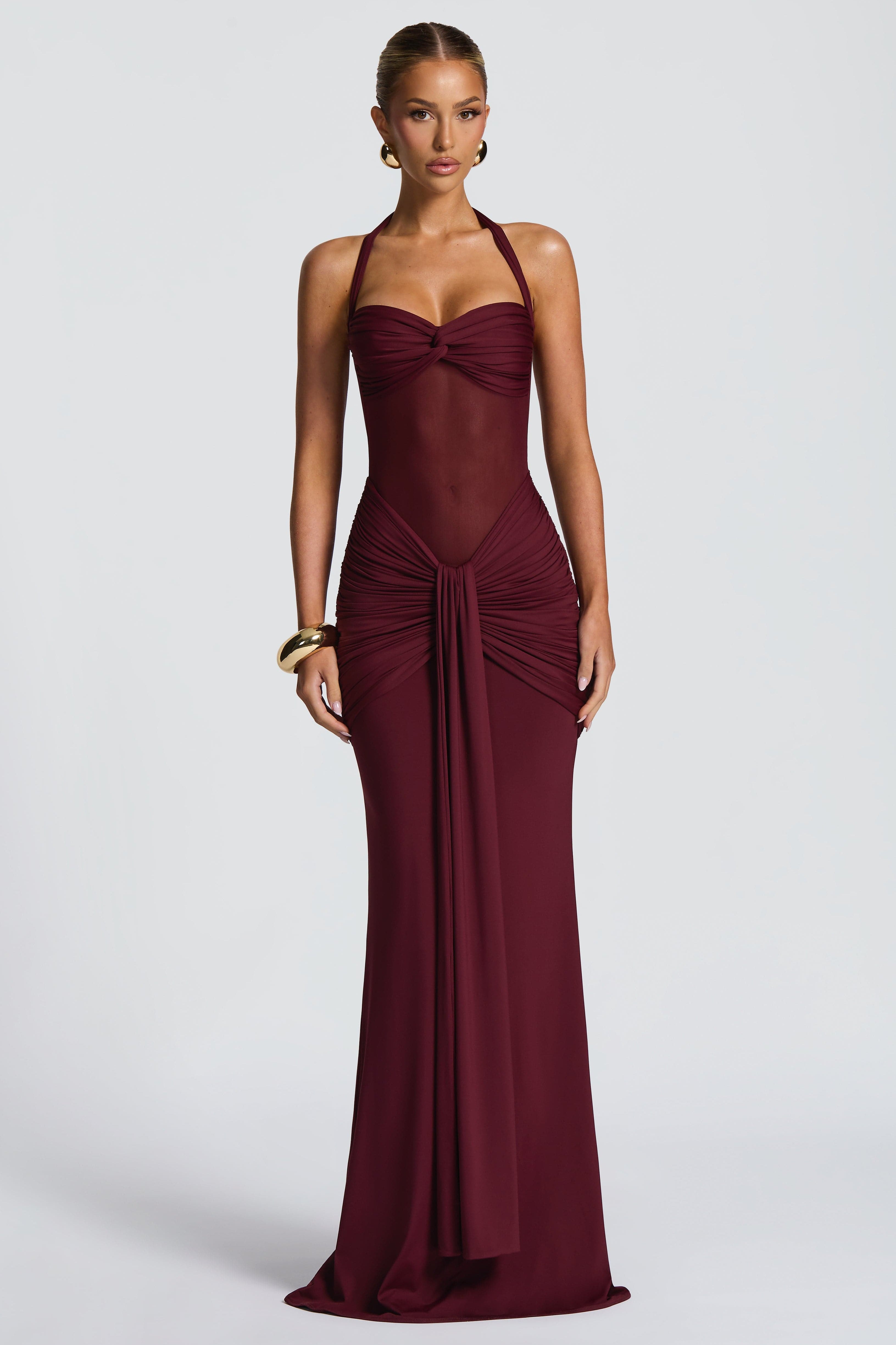 Haljina Nina™ - Zanosna Elegancija sa Drape Efektom